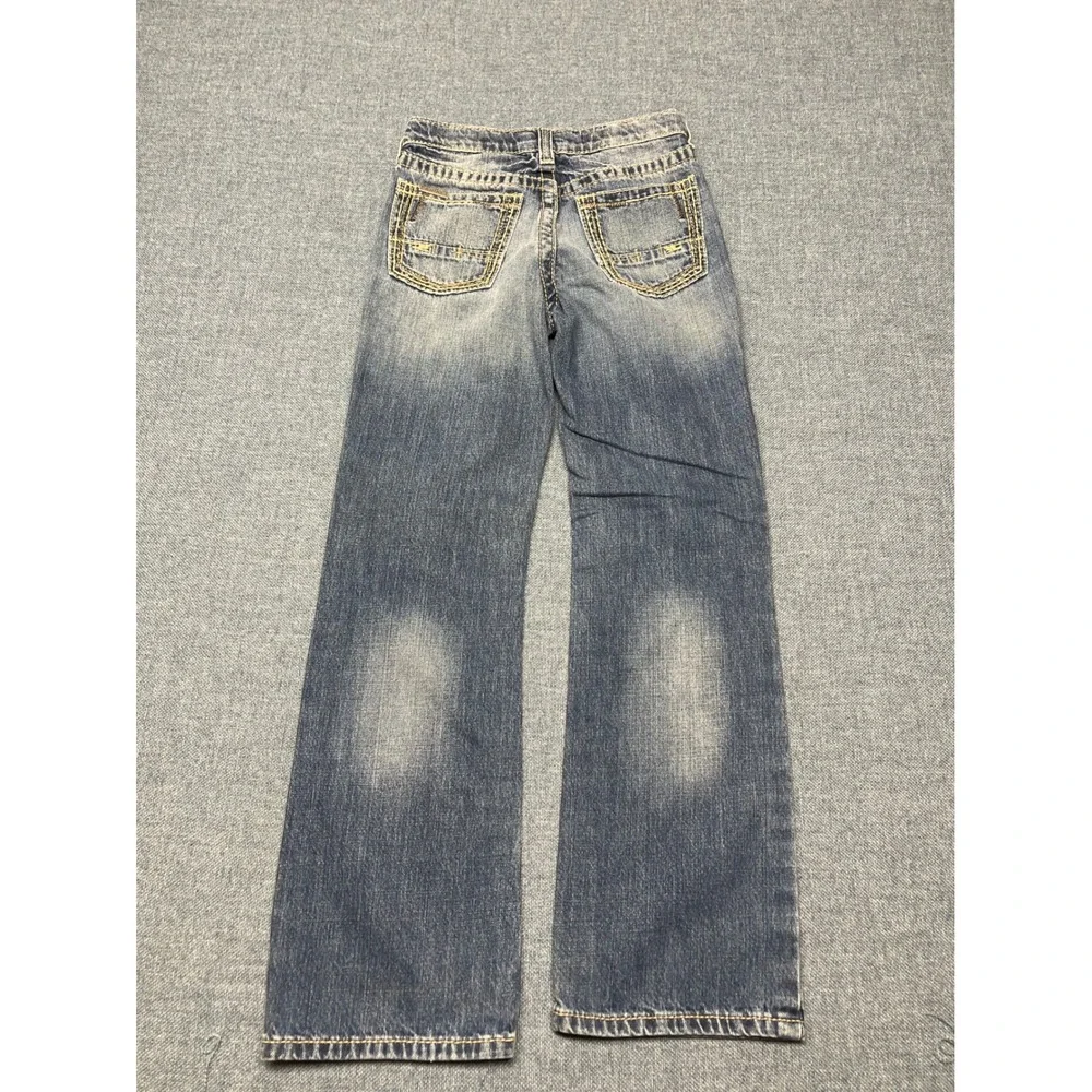 Ariat B4 Relaxed Boys Jeans Sz 12 Medium Wash Denim Straight Leg Adjustable